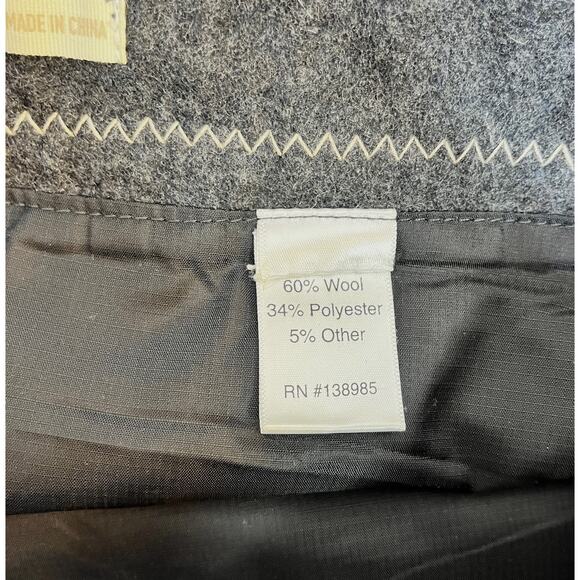 Purnell Women’s 8 Wool Blend Front Zip Mini Skirt Dark Gray Lined Zig Zag Stitch - Picture 4 of 4